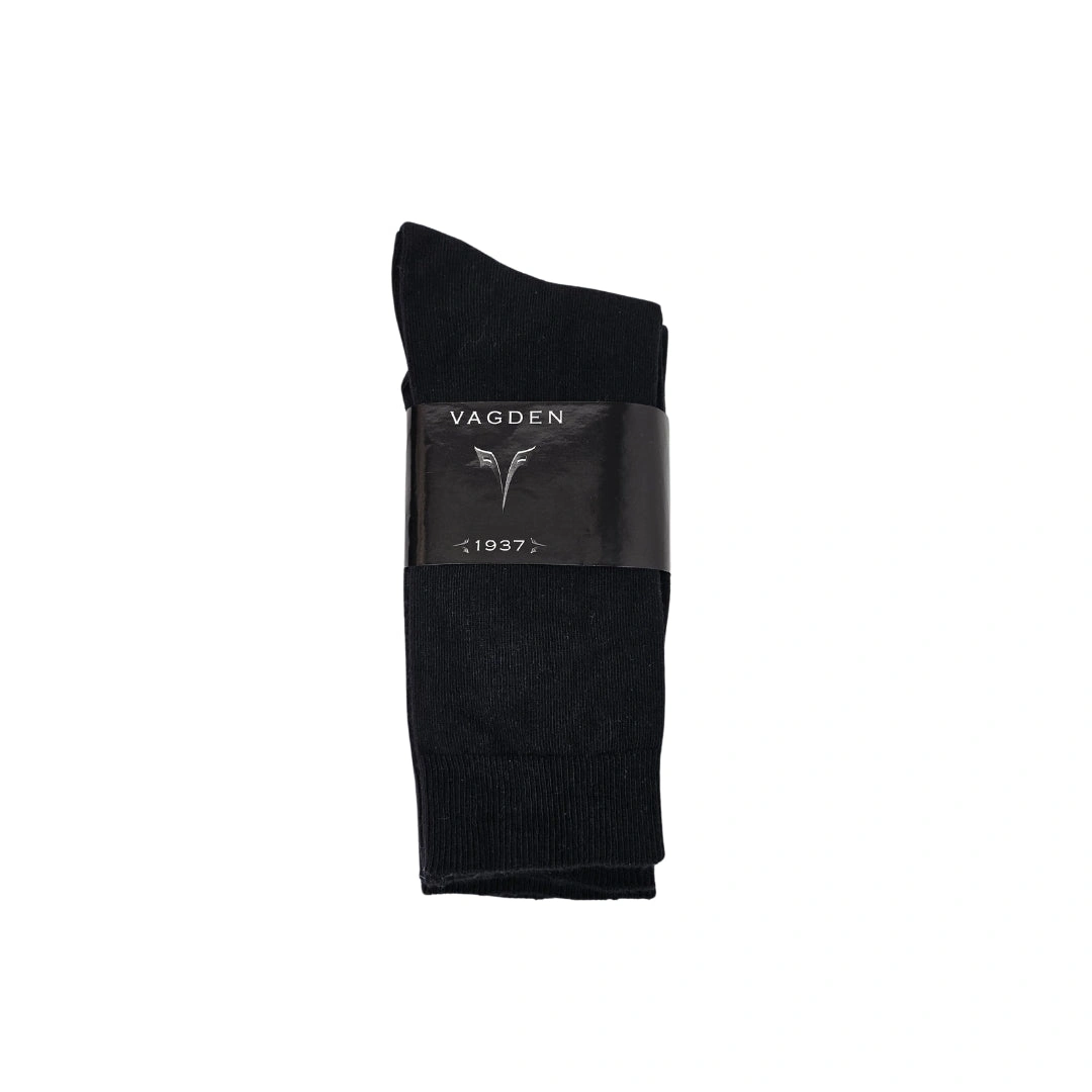 Vagden Black Cotton Dress Socks - Clearance: Soft Comfort, Effortless Style.